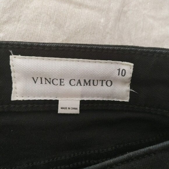 NWT Vince Camuto Highland Jet Black Mini Skirt Fringe Bottom Size 10 - Picture 6 of 7